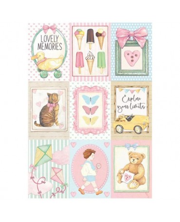 Papel arroz Stamperia A4 DAYDREAM Tarjetas Pequeñas 1