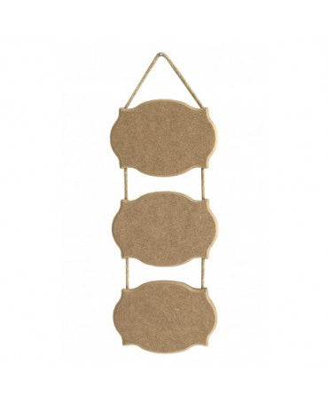 Madera COLGADOR 3 CARTELES DM Montejo 34X14cm 1