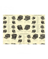PAPEL ENCUADERNAR ROSSI Typewriters 70x50cm 2 ud 2