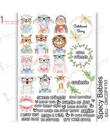 Transfer DRESS MY CRAFT A4 Specy Babies 1