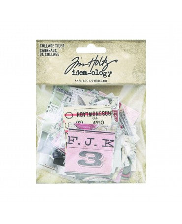 Tim Holtz Idea-ology COLLAGE TILES 72pc 1