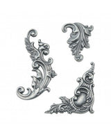 Tim Holtz Idea-ology Adornos Flourish 3pc 2