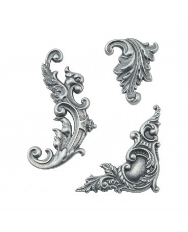 Tim Holtz Idea-ology Adornos Flourish 3pc 2