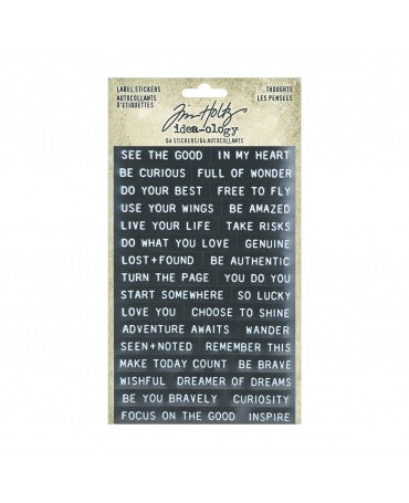 Tim Holtz Idea-ology LABEL STICKERS Pensamientos 2