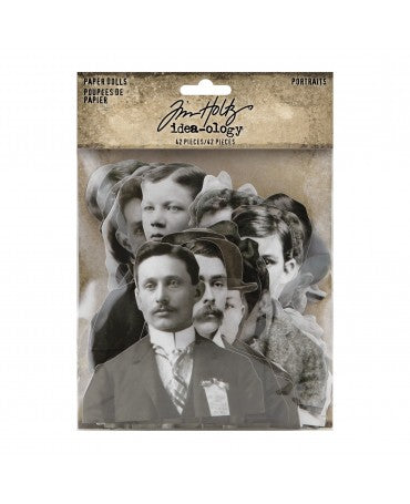Tim Holtz Idea-ology RETRATOS MUÑECAS PAPEL 42pc 1