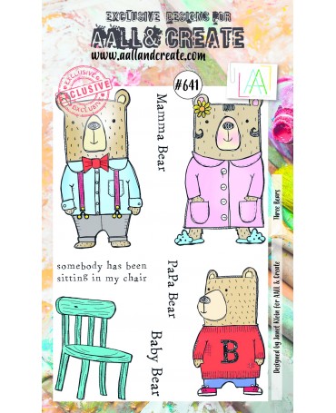 Sello Silicona ALL AND CREATE Three Bears A6 1