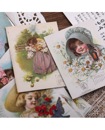 Stickers niñas vintage 9 ud 1