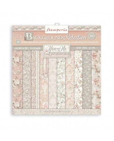 COLECCIÓN 20X20 STAMPERIA You and Me Backgrounds 1