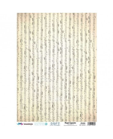 Papel Arroz Seda JAPONÉS A3 Partitura Música 1