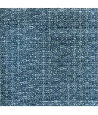 Tela Japonesa Tramada Sevenberry Reversible 88235 Verde Azul 2