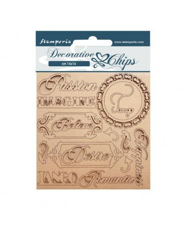CHIPS Stamperia14x14cm Desire textos 1