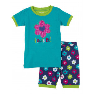 Pijama corto niña flower hearts hatley 5 años 1