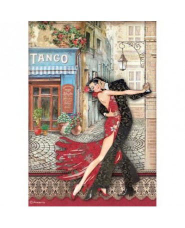 Papel arroz Stamperia A4 Desire tango 1