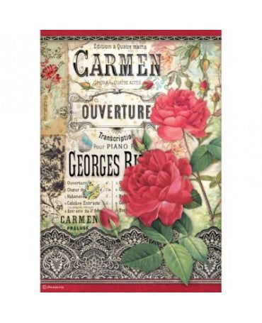 Papel arroz Stamperia A4 Desire Carmen ouverture 1