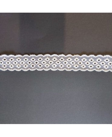 PUNTILLA Tul Rombos troquelados Beig 30mm 1