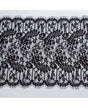 PUNTILLA negra NYLON 30cm Flores y ramas 1