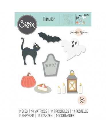 TROQUEL SIZZIX Thinlits Die Set Halloween Motifs 14pcs 1