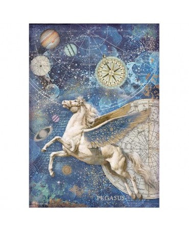 Papel arroz Stamperia A4 Cosmos Infinity Pegasus 1