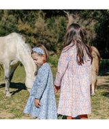 Tela Katia Popelin Horses Flower 2