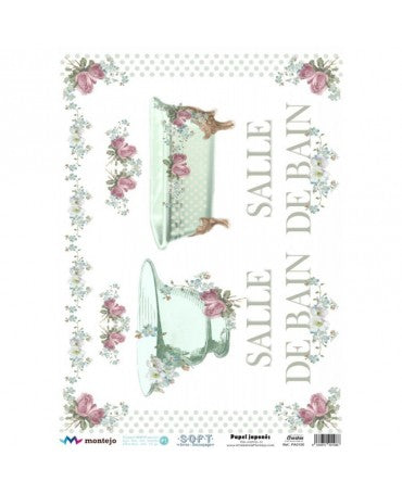 Papel Arroz Seda JAPONÉS SOFT A3 Salle de Bain 1