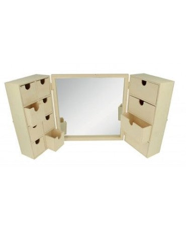 Madera MUEBLE TOCADOR CON ESPEJO Artemio 26X26X8cm 2