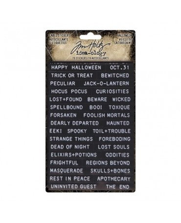 Tim Holtz Idea-ology LABEL STICKERS Halloween (2ud) 1