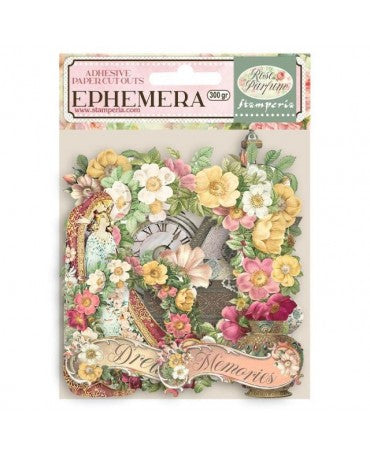 Ephemera Stamperia Rose Parfum flowers and garlands 1