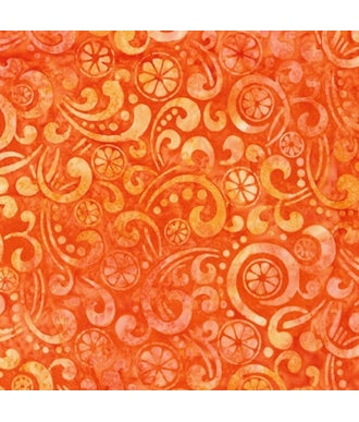 Tela Batik Robert Kaufman Summer Zest 19535 380 Naranja 1