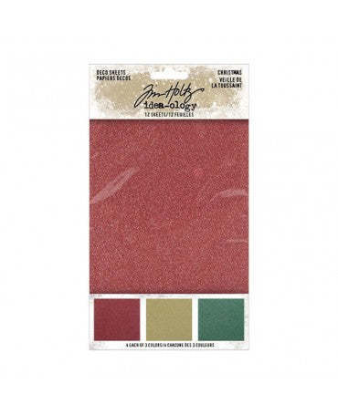 Tim Holtz Idea-ology Hojas decorativas NAVIDAD (12ud) 1