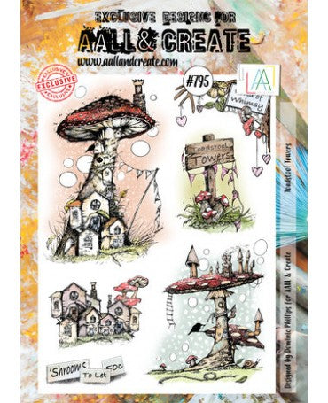 Sello Silicona ALL AND CREATE Toadstool Towers A4 1