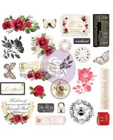Ephemera PRIMA Magnolia Rouge 48pcs 2
