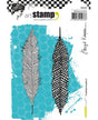 SELLO CARABELLE Cling Stamp A6 Plumas garabateadas 1