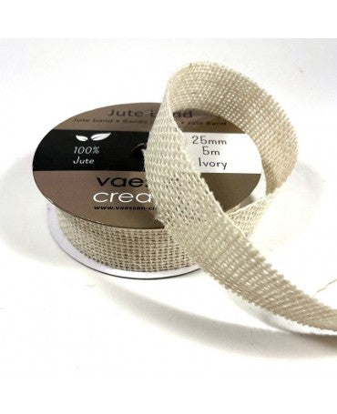 CINTA Yute 25mmx5m Ivory 1