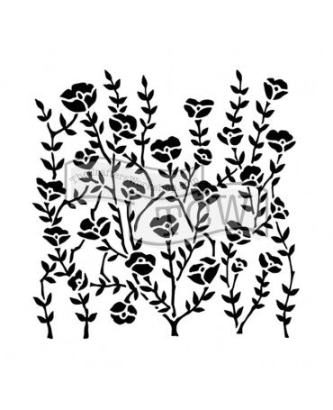 STENCIL The Crafter's Workshop Wild Blooms 12x 12 pulgadas 1