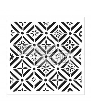 STENCIL The Crafter's Workshop kitchen tiles 12x 12 pulgadas 1