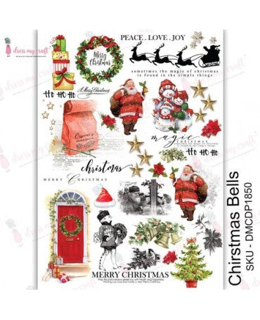 Transfer DRESS MY CRAFT A4 Christmas Bells 1