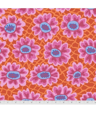 Tela Free Spirit Kaffe Fassett Collective Flower Net PWBM081 Red 1