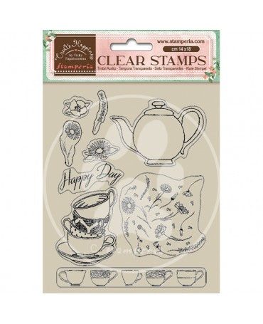 SELLO silicona STAMPERIA 14x18 WELCOME HOME TAZAS 1