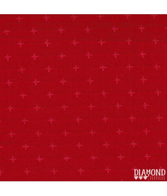 Tela Japonesa Tramada Diamond Manchester Rojo 1