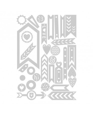 TROQUEL SIZZIX thinlits Base de flecha con formas de capas 2
