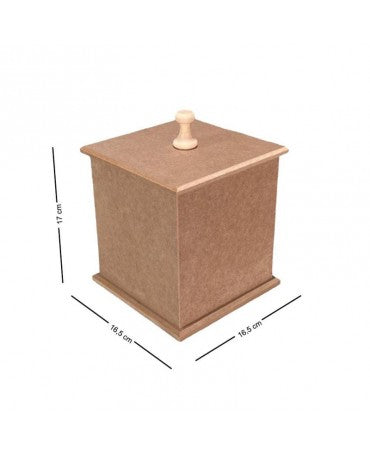 Madera Caja Cubo 16.5x16.5x17 cm 1