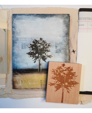 Sello Madera conhilos ARBOL 2