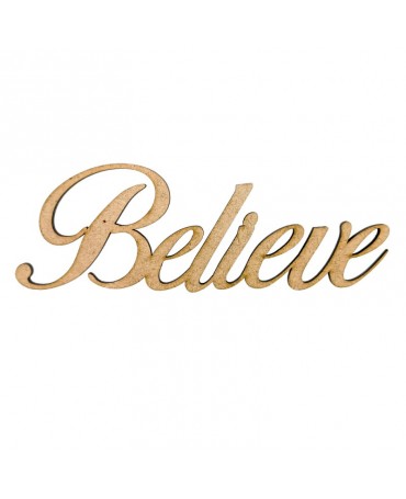 Madera cartel Believe 20cm 1