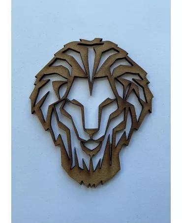 Madera Silueta CABEZA LEÓN 6cm 1