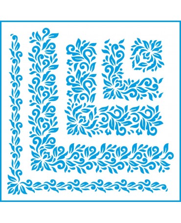 STENCIL LITOARTE Cantoneras 25x25cm 1