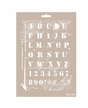 Stencil CADENCE 21X30cm LETRAS DISTRESS 1