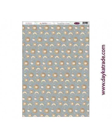 TELA ENCUADERNACION DAYKA 70X32cm DTXM-2043 Escrito en las estrellas 1