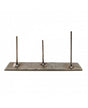 Peana Metal con 3 Soportes para Resina 36X6cm 1