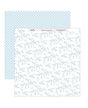 PAPEL SCRAP Dayka Floral con pajaritos, mariposas Azul 1