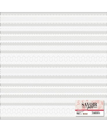 Acetato 30X30 ALBERTO JUAREZ "SAVOIR FAIRE" Color blanco Cenefas 1